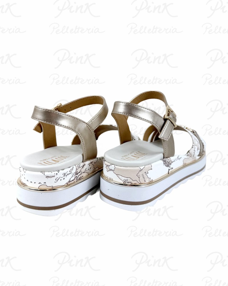 ALVIERO MARTINI PRIMA CLASSE Sandalo 2466-0371-X132 Geo Latte/Platino. - immagine 4