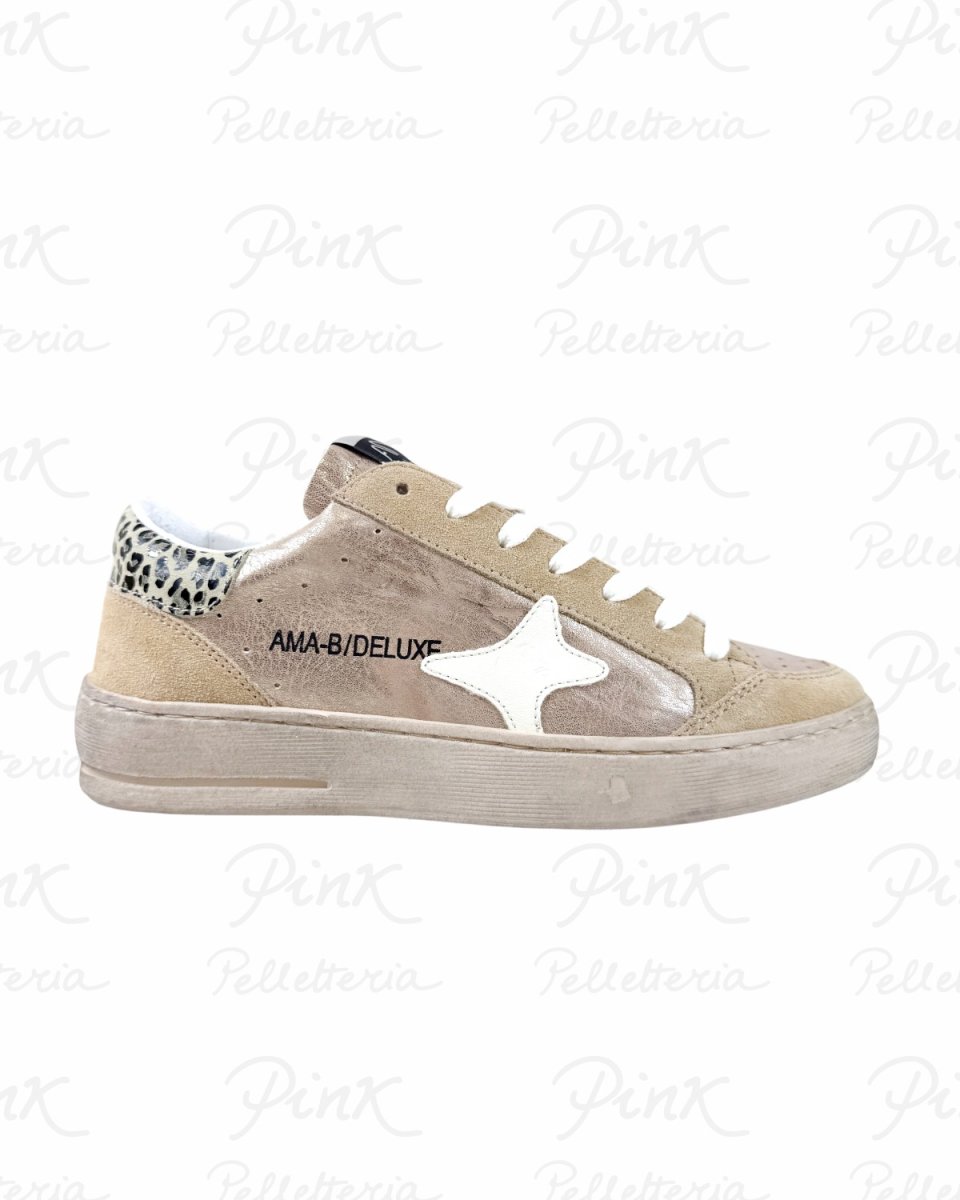 AMA-BRAND Slam Sneaker 4529 Dore’/Leopard - immagine 2