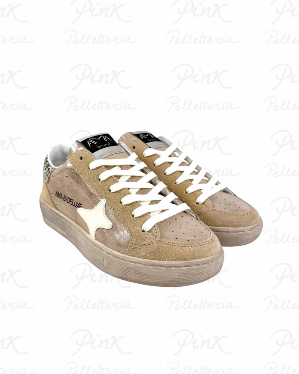 AMA-BRAND Slam Sneaker 4529 Dore’/Leopard - immagine 3