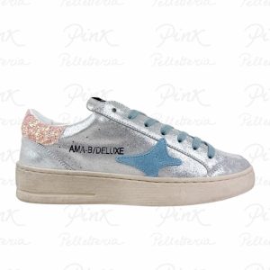 AMA-BRAND Slam Sneaker 4533 Silver/Azzurro
