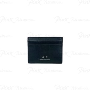 ARMANI EXCHANGE Man Plain Leather Portacarte Nero 958053 CC845 00020