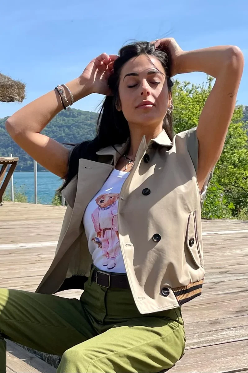 Souvenir - Gilet doppiopetto bicolore - J35Y0073 - immagine 3