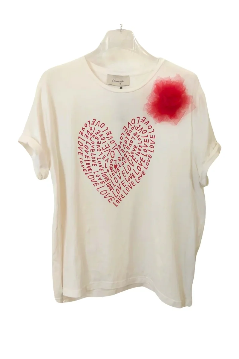 Souvenir - T-shirt scritte cuore - Art. R35Y0708