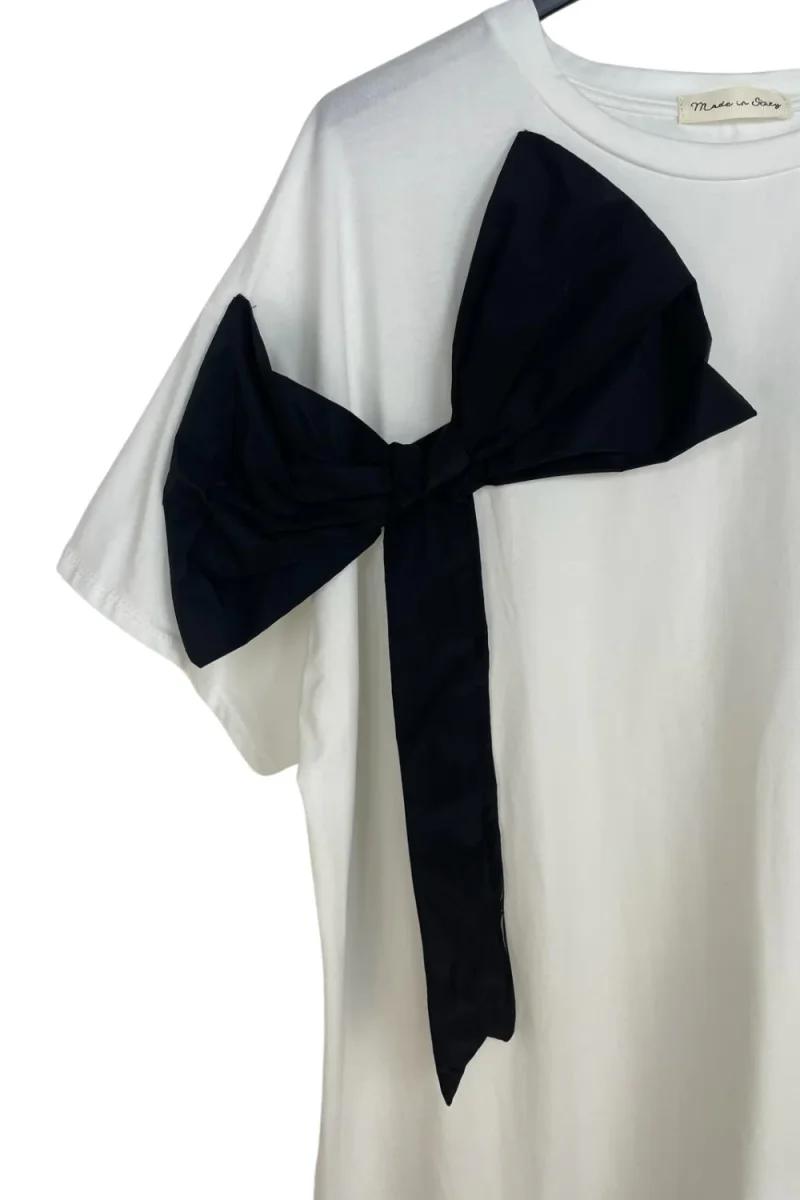 Red Carpet Roma - T-shirt girocollo con fiocco - 240182RAH - immagine 4