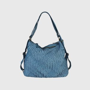 BORSA ZAINO DONNA IN PELLE INTRECCIATA VINTAGE ADELITA – DISPONIBILE IN VARI COLORI