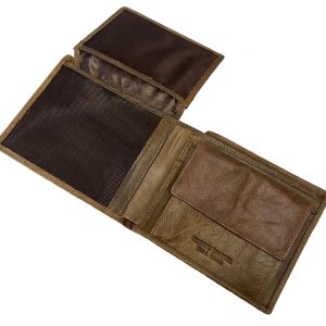 PHH22M PORTAFOGLIO UOMO INTRECCIATO IN PELLE INTRECCIATA MARRONE