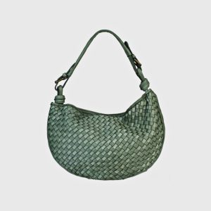BORSA HOBO IN PELLE VINTAGE INTRECCIATA AILANA – DISPONIBILE IN VARI COLORI