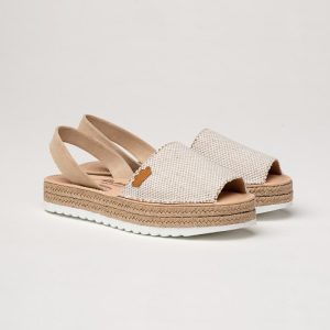 ALMA SCARPA IBICENCA DONNA PELLE CANVAS COLORE BEIGE