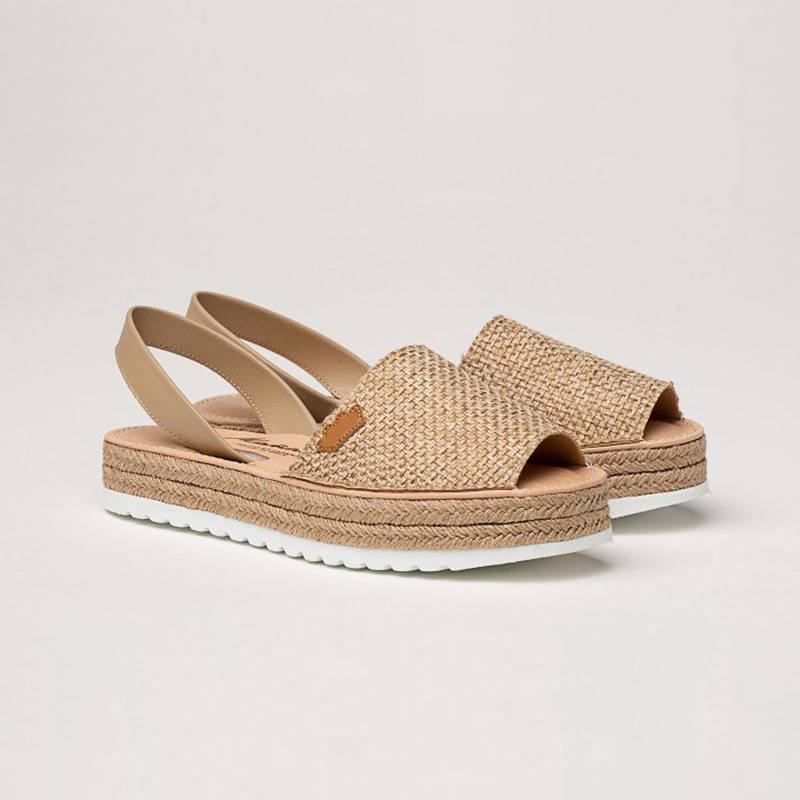 ALMA SCARPA IBICENCA DONNA PELLE CANVAS COLORE CAMMELLO - immagine 2