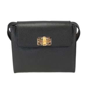 ALVA BORSA POCHETTE CINTURA PELLE BOTTALATA EVO NERO