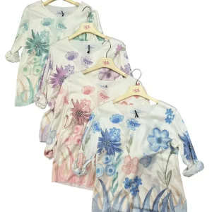 Maglia filo fantasia floreale - abbigliamento - Stilosa