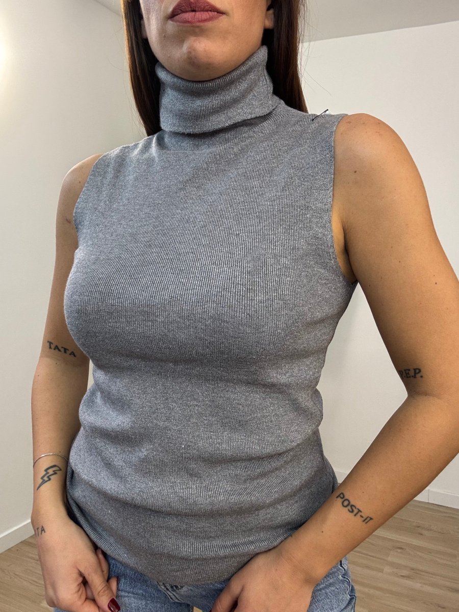 Maglia collo alto giro manica - immagine 3