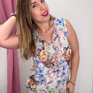 Top fantasia con volant centrale - abbigliamento - Artigli