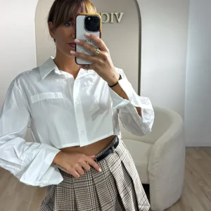 Camicia semplice crop