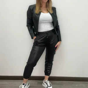 Jogger ecopelle leggero - abbigliamento - Stilosa