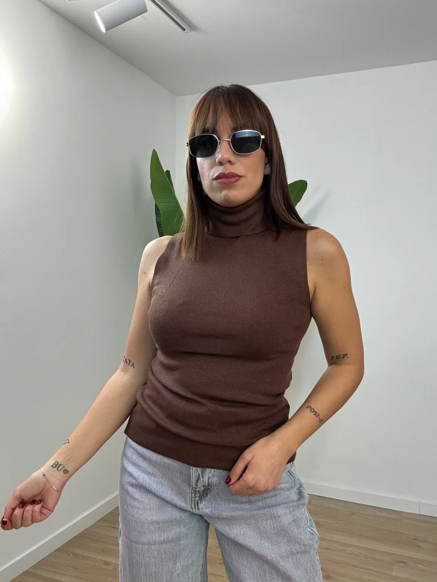 Maglia collo alto giro manica - immagine 2