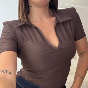 Body in lycra con colletto