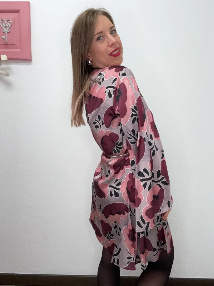 Abito fantasia corto fiori - abbigliamento - Artigli - immagine 3