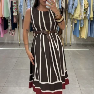 Abito in cotone riga