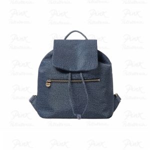 BORBONESE Eco Line Zaino Medium Tess. Ricic. st. Op/Vitello 934486I15-825 Blu Lapis