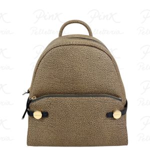 BORBONESE Gemini Zaino M. Tela St. Op Soft/Vitello 910102500193 311 Op Naturale/Nero