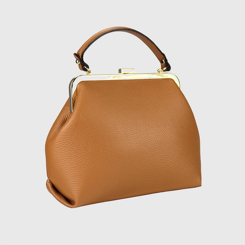 BORSA CLIC CLAC A MANO IN PELLE BOTTALATA EVO URMI – DISPONIBILE IN VARI COLORI