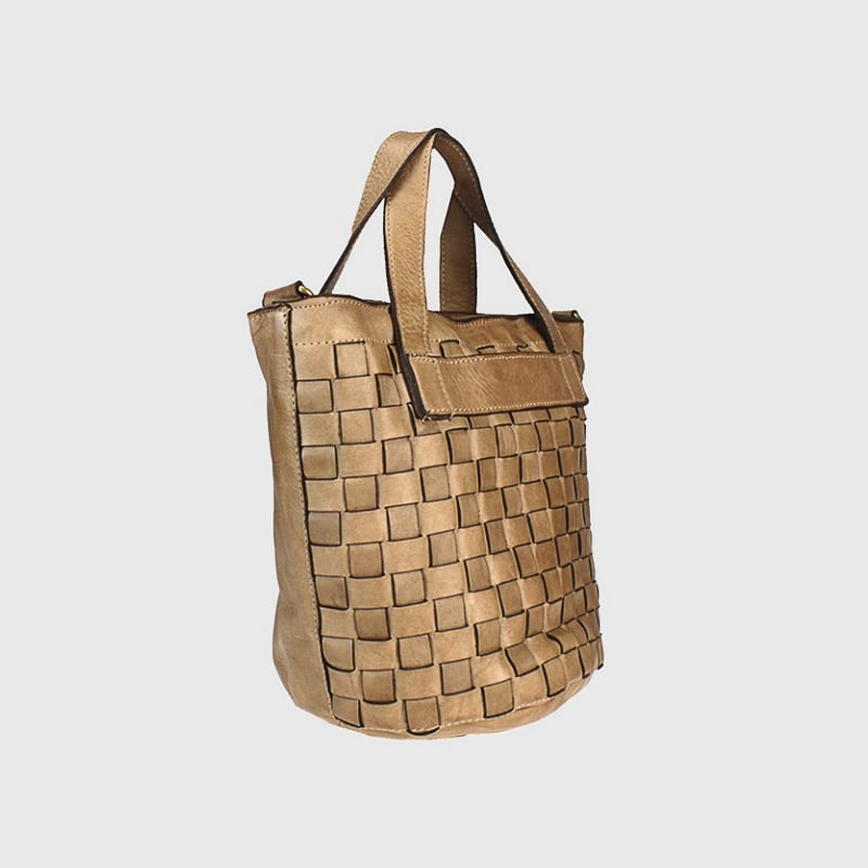 BORSA INTRECCIATA PELLE TINTA IN CAPO PANFILA – DISPONIBILE IN VARI COLORI - immagine 5