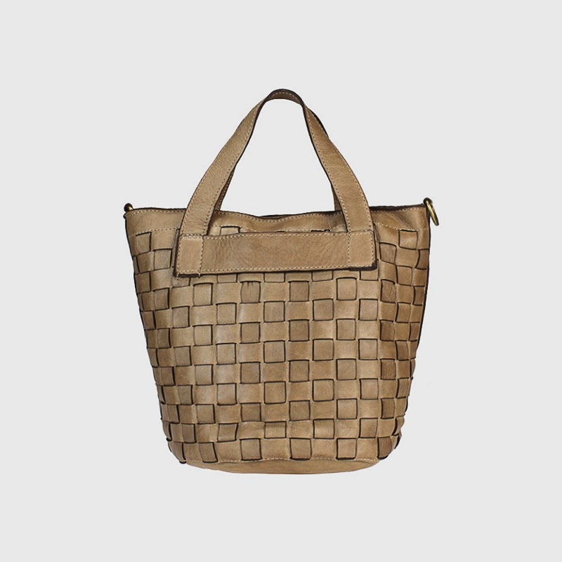 BORSA INTRECCIATA PELLE TINTA IN CAPO PANFILA – DISPONIBILE IN VARI COLORI - immagine 4