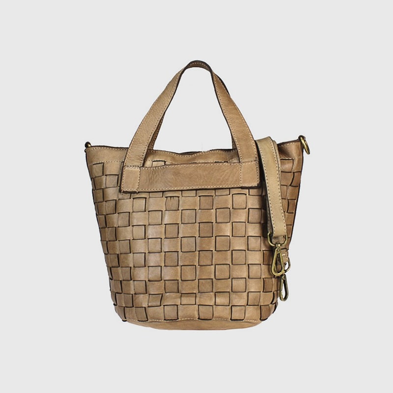 BORSA INTRECCIATA PELLE TINTA IN CAPO PANFILA – DISPONIBILE IN VARI COLORI - immagine 3