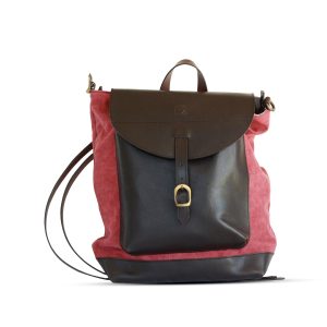 Borsa Zaino canvas e pelle