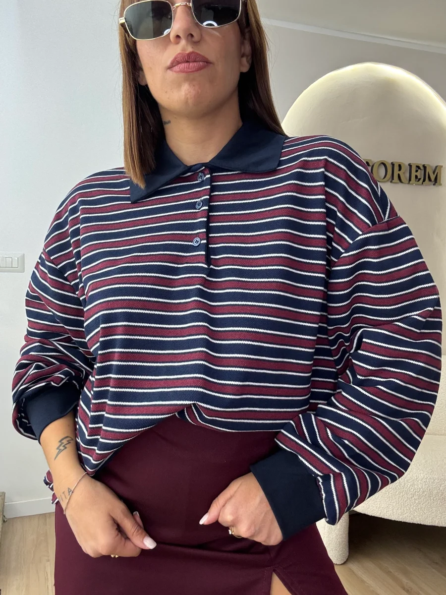 Polo in filo con bottoni - immagine 3