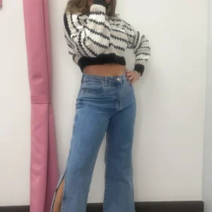 JEANS PALAZZO APERTURE - - Stilosa