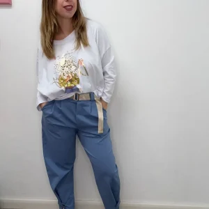 Panta con cintura e polsino - abbigliamento - Stilosa