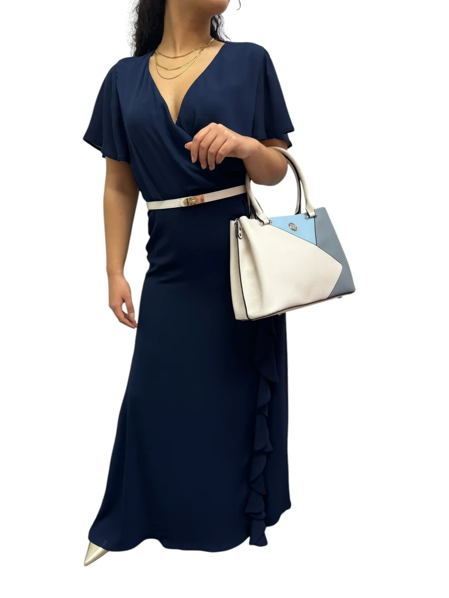 Abito lungo con spacco e rouches - abbigliamento - Artigli - immagine 3