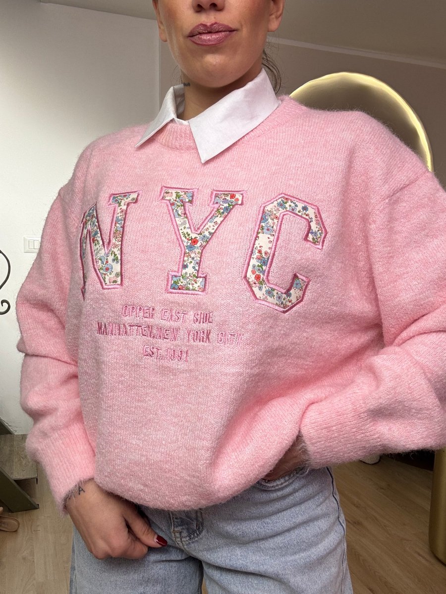 Maglia NEW YORK fiorellini - immagine 4