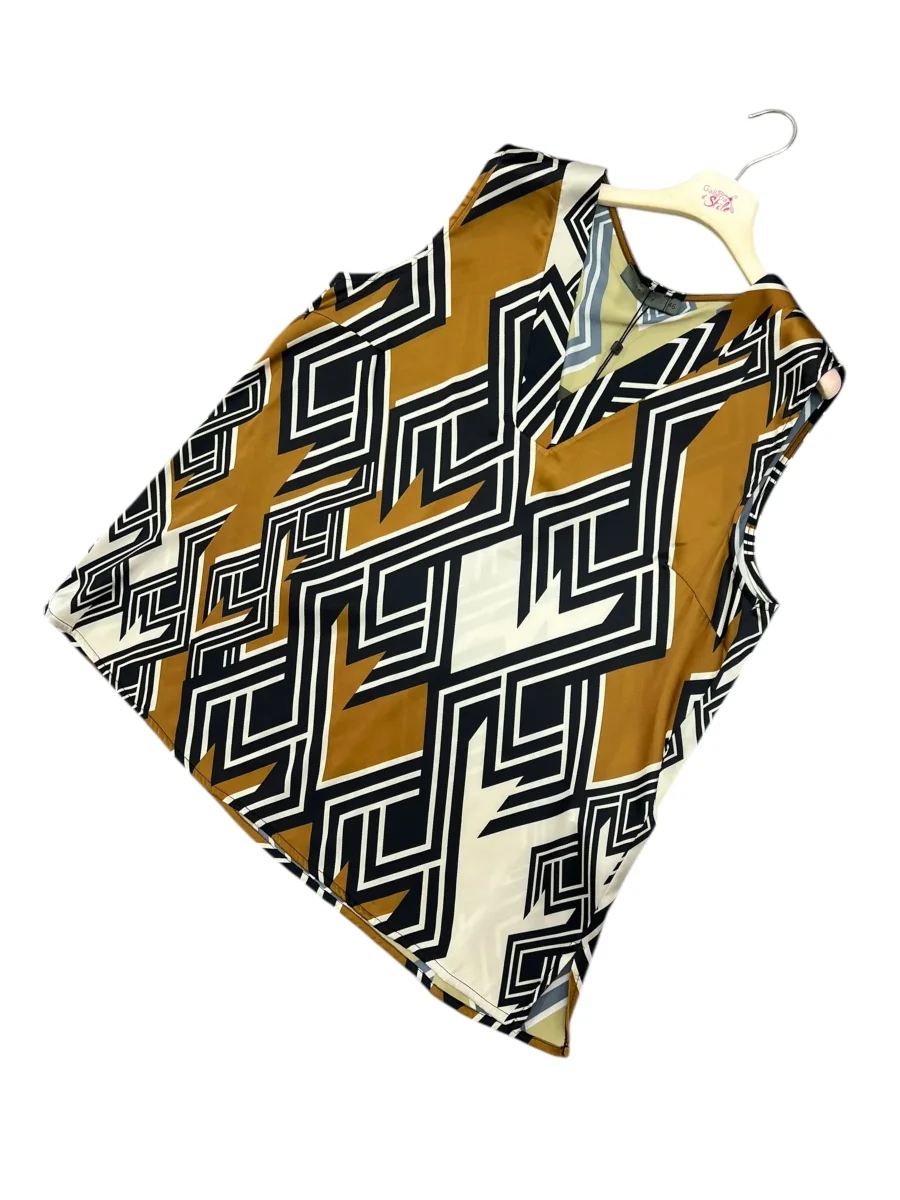 Blusa collo incrociato stampato - abbigliamento - Jiveley - immagine 2