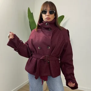 Cappotto con cinta