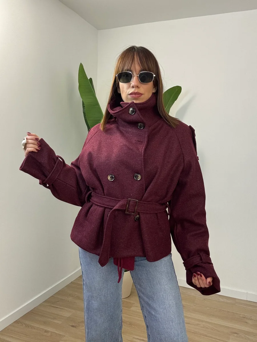 Cappotto con cinta - immagine 2