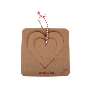 Decorazione natalizia Appendiauguri Cuore avana