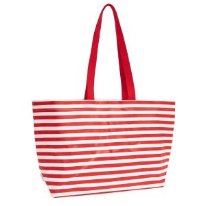 Borsa tote bag sun righe bianca/rosso