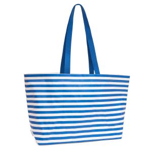 Borsa tote bag sun righe bianca/blu