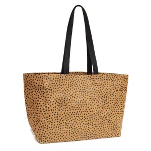 Borsa tote bag sun puntini avana/nera