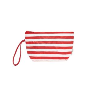 Pochette Size M sun righe bianca/rossa