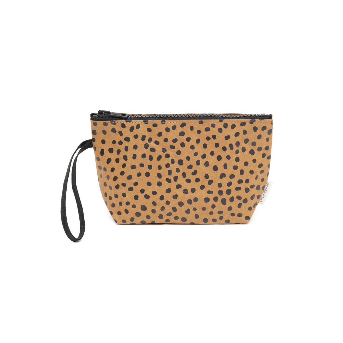 Pochette Size M sun puntini avana/nero