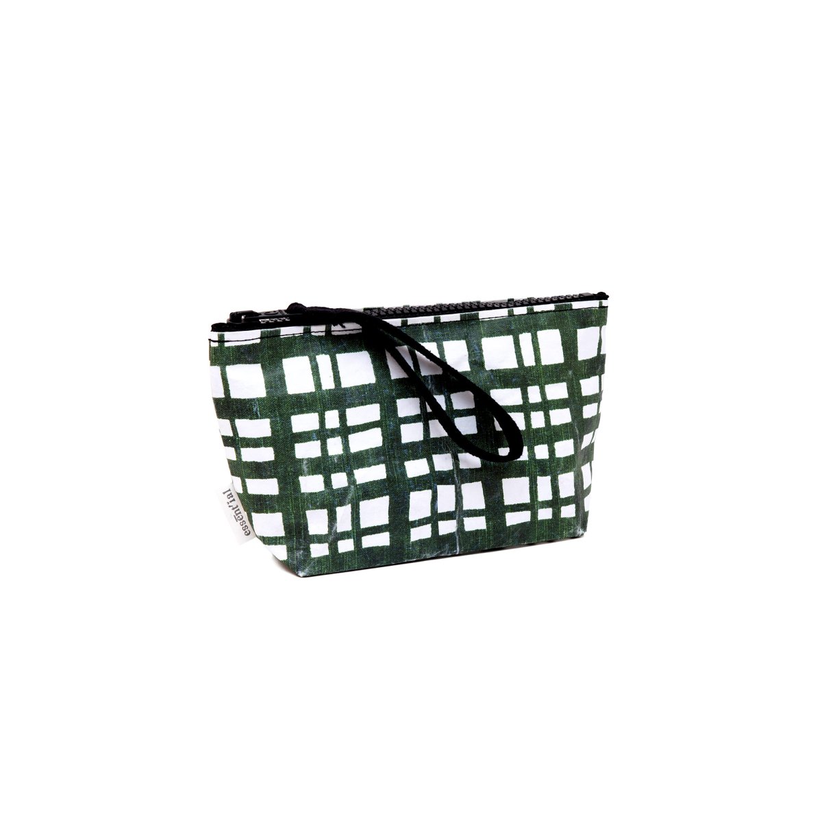 Pochette Size M “trame green moss”