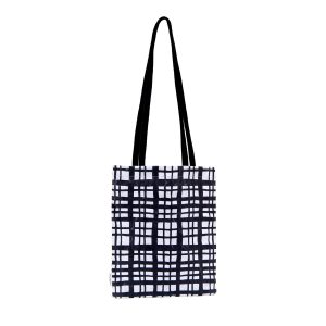 Borsa Square bag S “trame black and white”