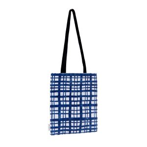 Borsa Square bag S “trame blue”