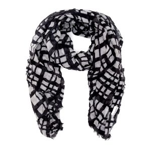 Sciarpa “trame black and white”