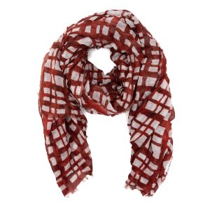 Sciarpa “trame bordeaux”