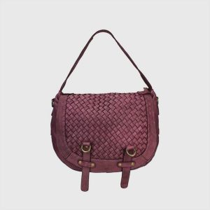 BORSA HOBO IN PELLE VINTAGE INTRECCIATA EILYN – DISPONIBILE IN VARI COLORI